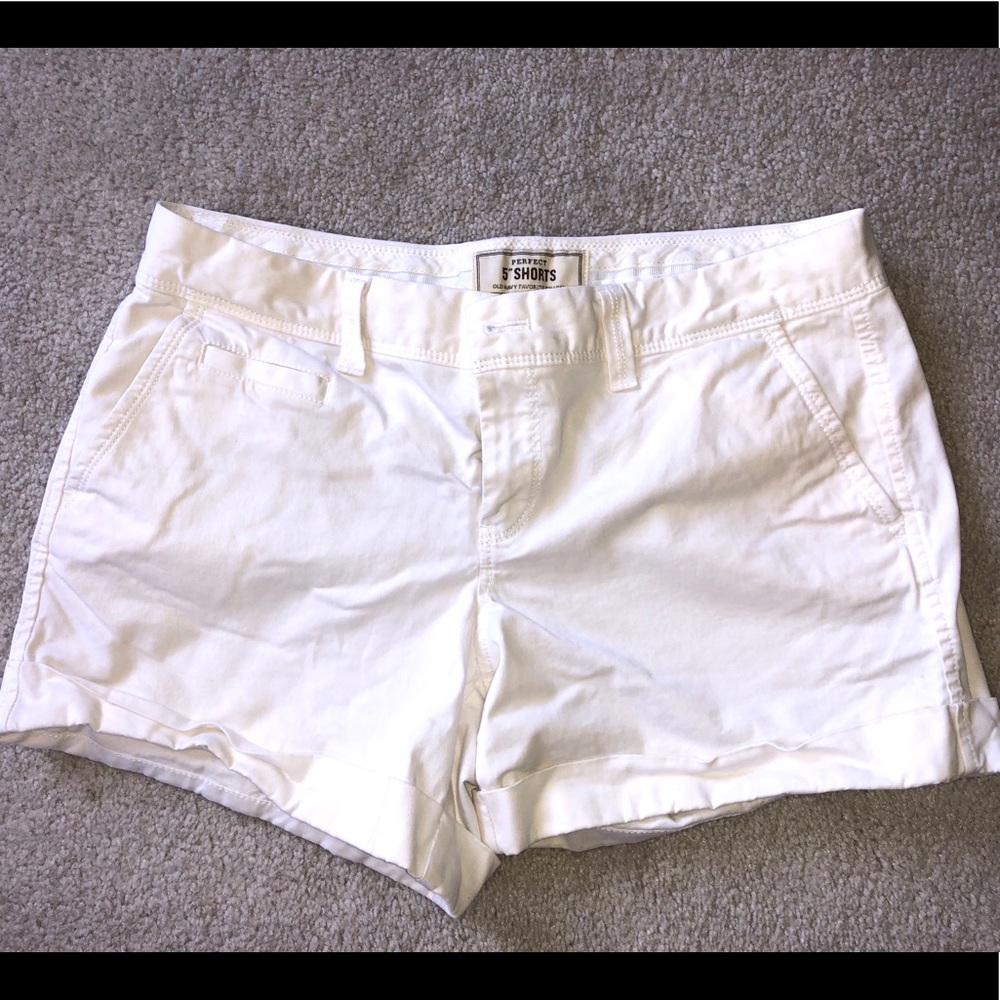 White khaki shorts